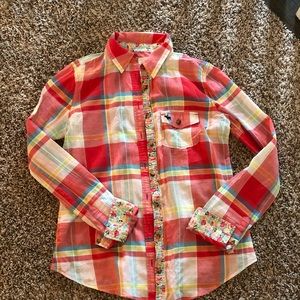 A&F plaid button down shirt, XS